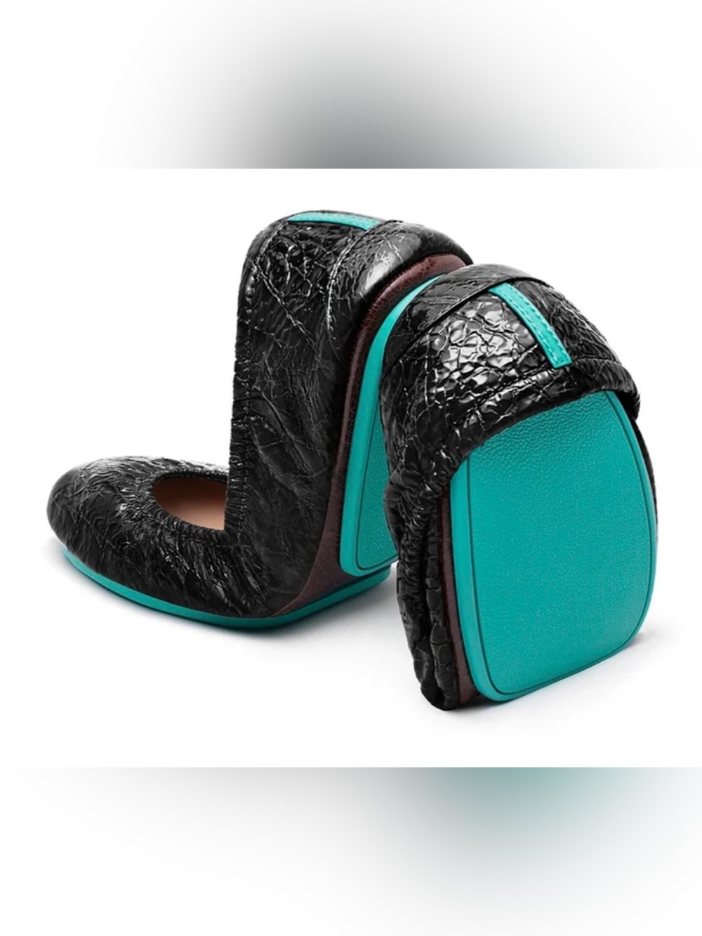 Tieks by Gavriell  Obsidian black patent leather Italian foldable Ballet Flats